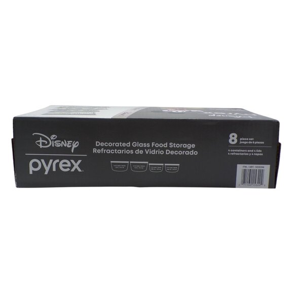 NIB Disney 100 Yr Pyrex 8-Piece Glass Food Storage Mickey Mouse & Friends - Picture 4 of 7